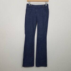 White House Black Market The Trouser Denim Pants Dress Pants Blue Size 0